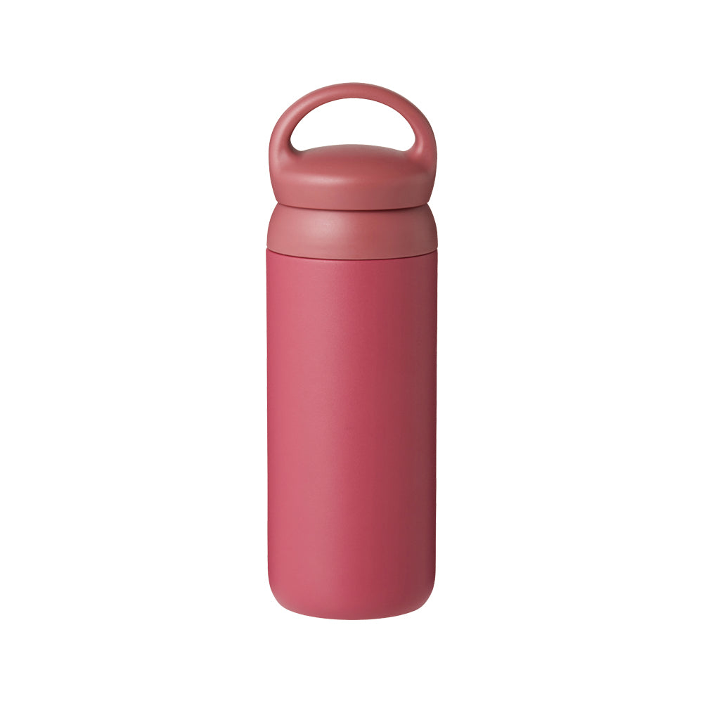 Pinke Thermosflasche mit Henkel