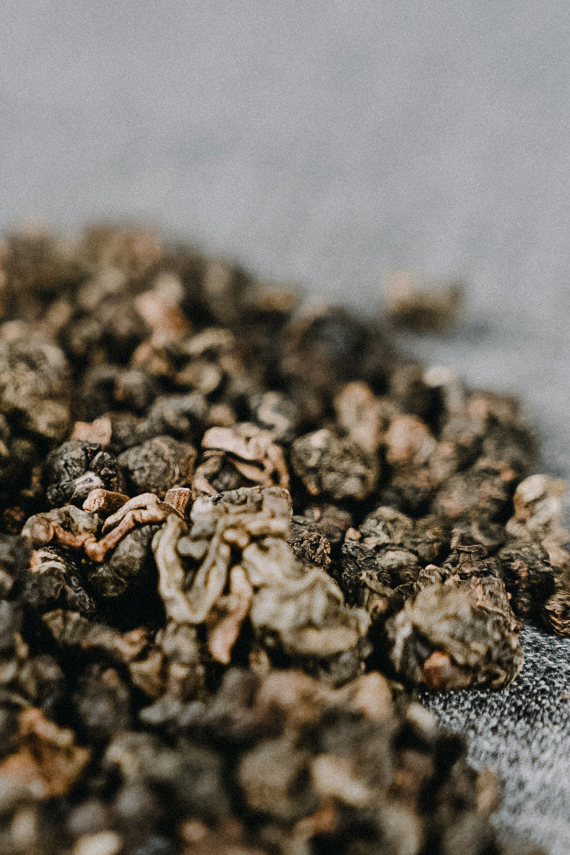 kleine Oolong-tee-bällchen